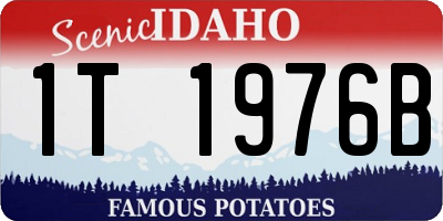 ID license plate 1T1976B