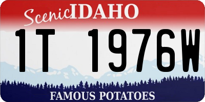 ID license plate 1T1976W