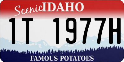 ID license plate 1T1977H