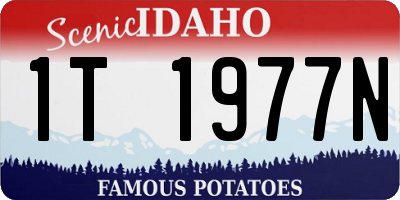 ID license plate 1T1977N