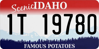 ID license plate 1T1978O