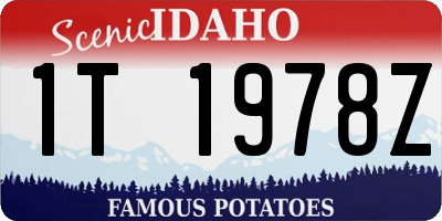 ID license plate 1T1978Z