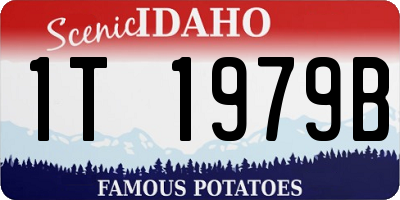 ID license plate 1T1979B