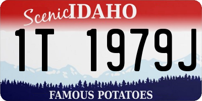 ID license plate 1T1979J