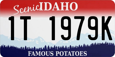 ID license plate 1T1979K