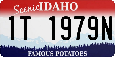 ID license plate 1T1979N