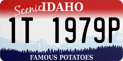 ID license plate 1T1979P