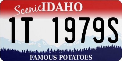 ID license plate 1T1979S