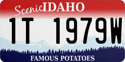 ID license plate 1T1979W