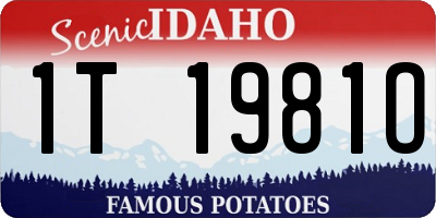ID license plate 1T1981O