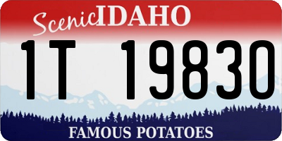 ID license plate 1T1983O