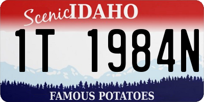 ID license plate 1T1984N