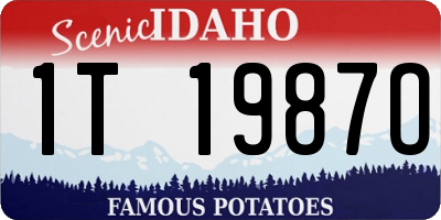 ID license plate 1T1987O