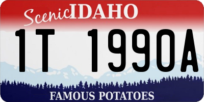 ID license plate 1T1990A