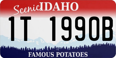 ID license plate 1T1990B