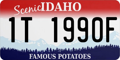 ID license plate 1T1990F