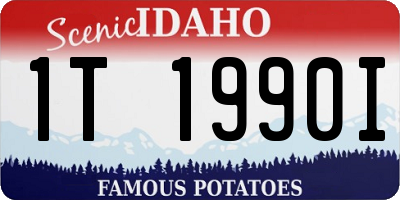 ID license plate 1T1990I