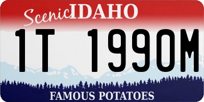 ID license plate 1T1990M