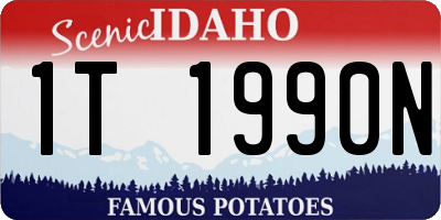 ID license plate 1T1990N
