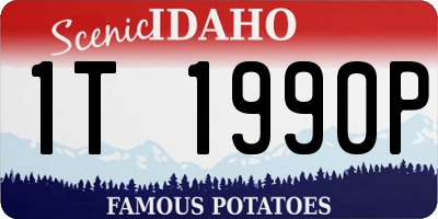 ID license plate 1T1990P