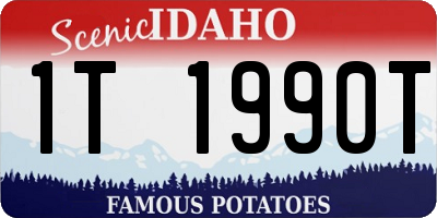 ID license plate 1T1990T