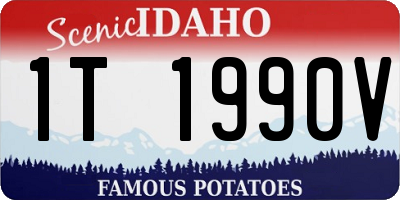 ID license plate 1T1990V