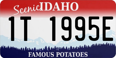 ID license plate 1T1995E