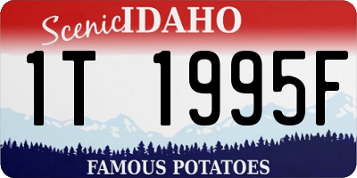 ID license plate 1T1995F