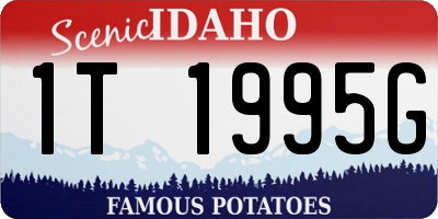 ID license plate 1T1995G