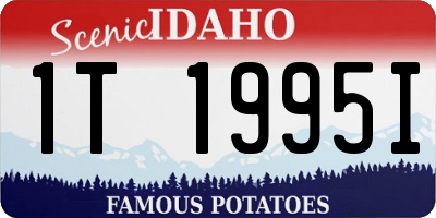 ID license plate 1T1995I