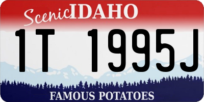 ID license plate 1T1995J
