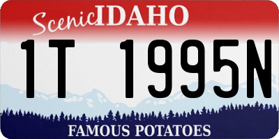 ID license plate 1T1995N