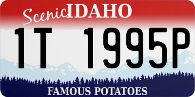 ID license plate 1T1995P