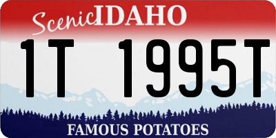 ID license plate 1T1995T