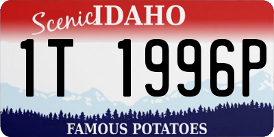 ID license plate 1T1996P