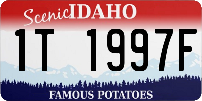 ID license plate 1T1997F