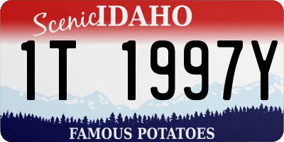 ID license plate 1T1997Y