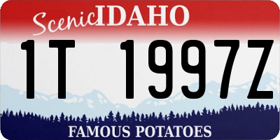ID license plate 1T1997Z