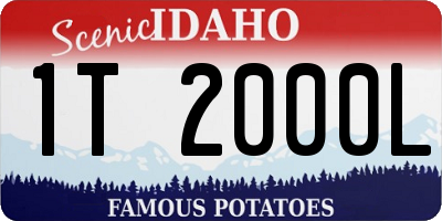 ID license plate 1T2000L