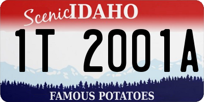 ID license plate 1T2001A