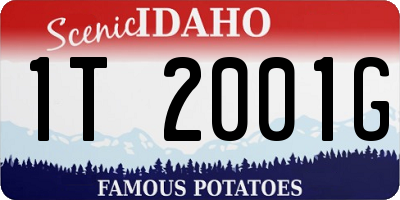 ID license plate 1T2001G
