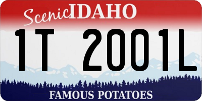 ID license plate 1T2001L