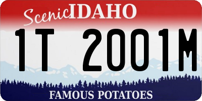 ID license plate 1T2001M