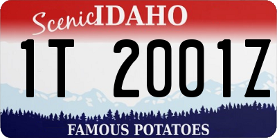 ID license plate 1T2001Z