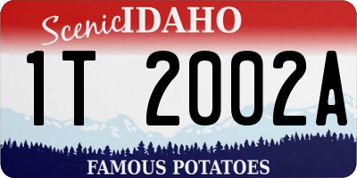ID license plate 1T2002A