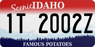 ID license plate 1T2002Z