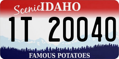 ID license plate 1T2004O