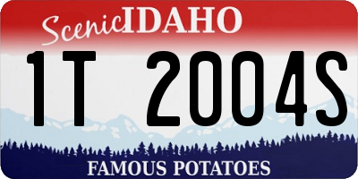 ID license plate 1T2004S