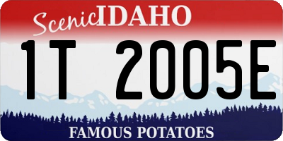 ID license plate 1T2005E