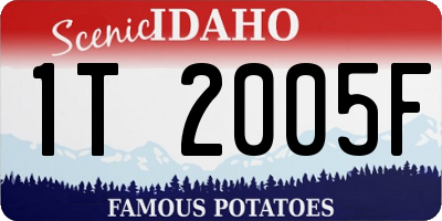 ID license plate 1T2005F